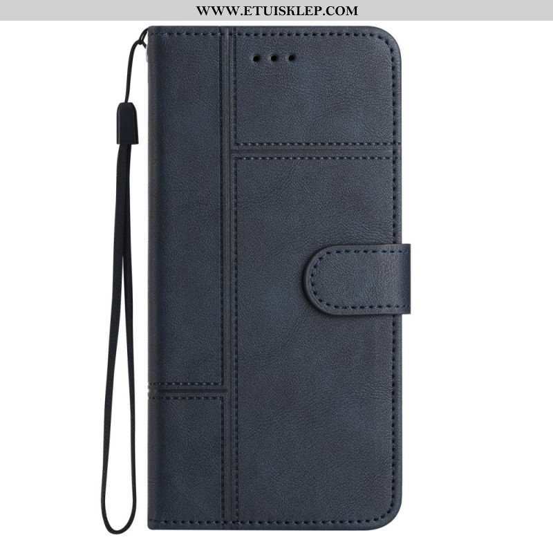 Etui Folio do Samsung Galaxy S23 Plus 5G z Łańcuch Biznes W Smyczy